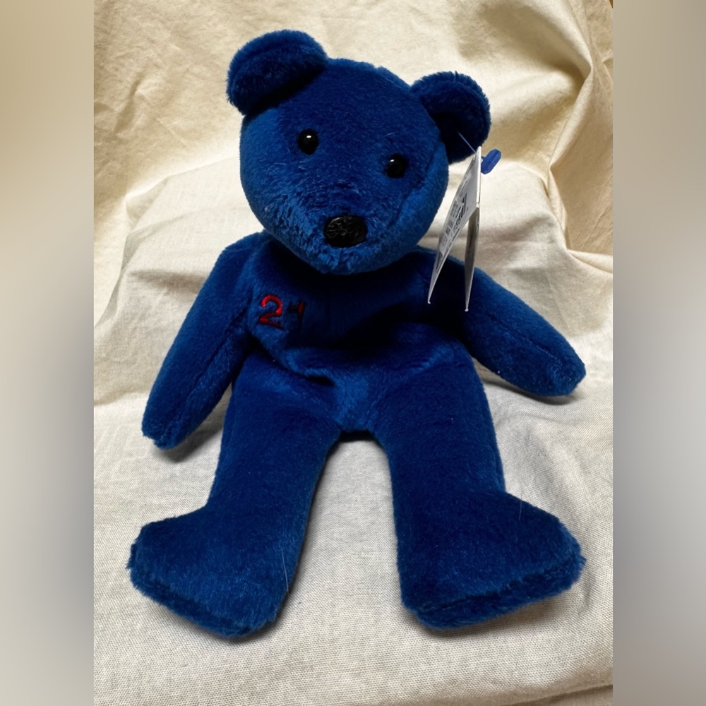 Bamm Beanos Roger Clemens Blue Bear Baseball MLB Vintage 1998